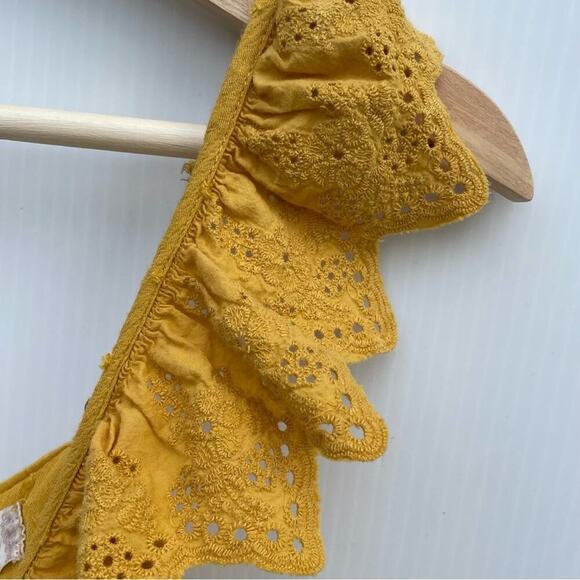 Altar’d State yellow tie back detail eyelet ruffle straps size medium - Picture 11 of 11